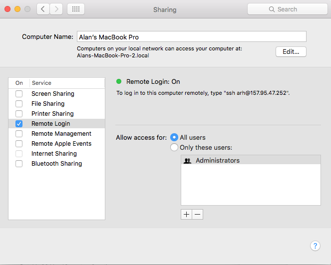 Remote Login