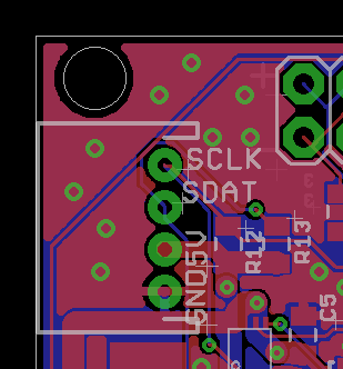 An example of the ground plan pour in Eagle PCB.