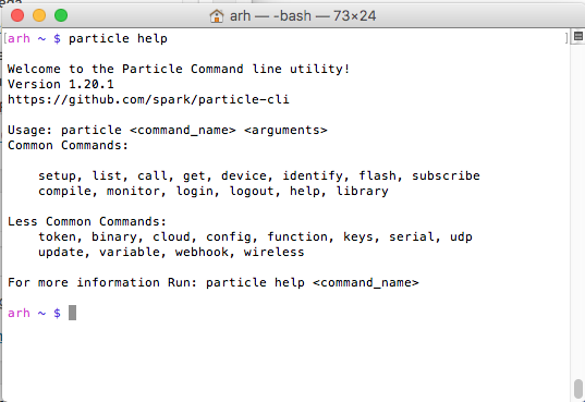 Particle Command Line Interface