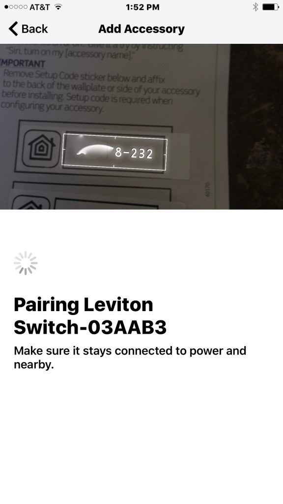 Leviton HomeKit Decora App