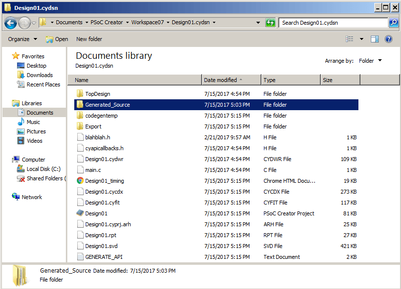 psoc creator receiving string data