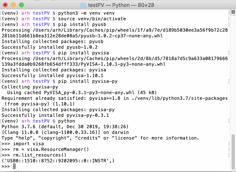 Pyvisa first use iot expert
